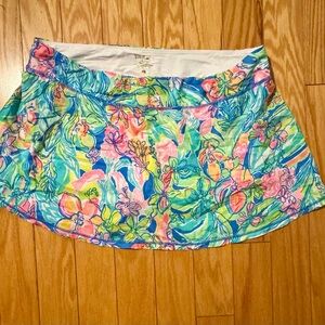 Pink and Blue Mini Skater Skirt for Resort Wear